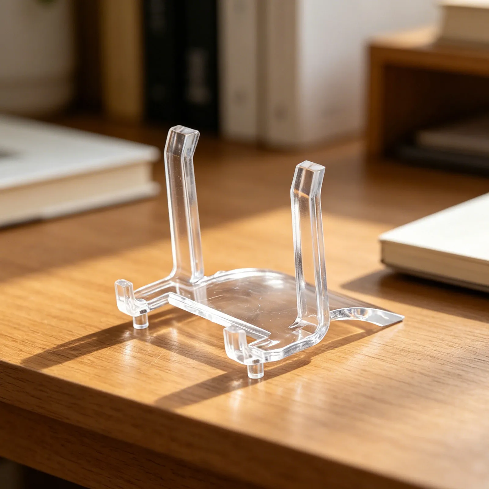 10Pcs Clear Plastic Coin Display Stand Large Transparent Challenge Coin Holder Desktop Organizer Rack for Collectors