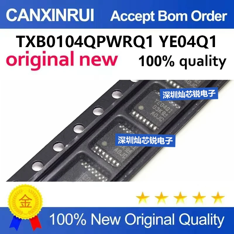 (5-100pieces)Brand new original TXB0104QPWRQ1, silkscreen YE04Q1, TSSOP14 voltage level translator chip
