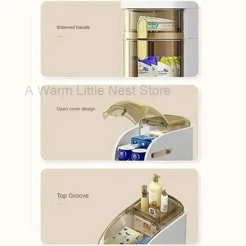 

Japanese Household Bathroom Cabinet for Balcony Multi-layer Storage Cabinets with Wheels Luxury Plastic Cabinet for Bedroom