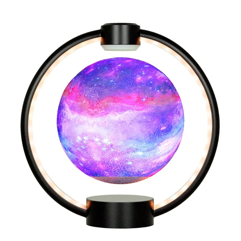 Magnetic levitation moon light 3D printing planet light Bluetooth speaker, warm atmosphere night light creative magnetic