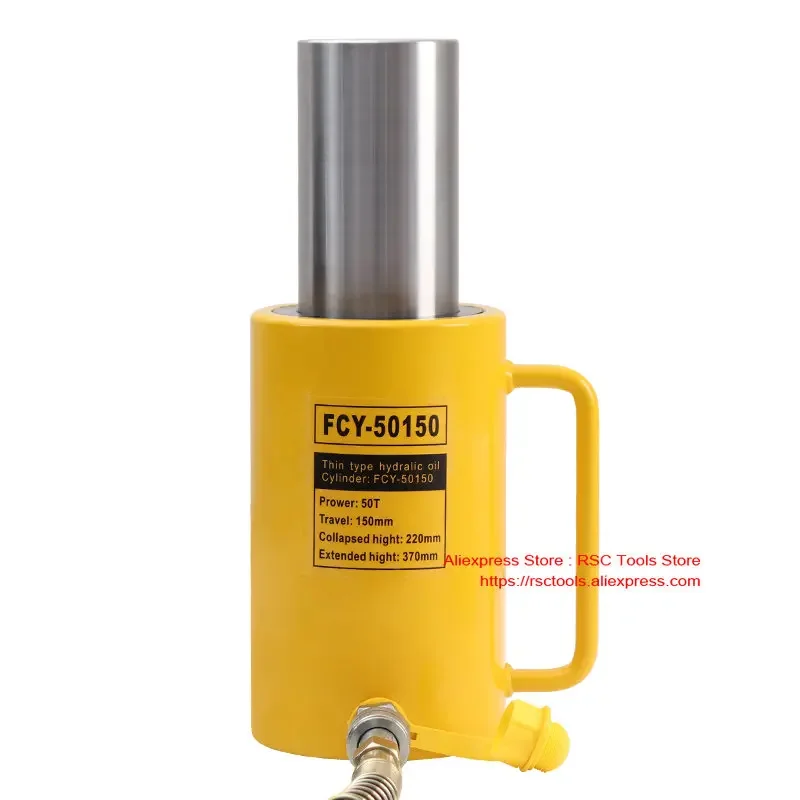 롱 타입 유압 실린더 FCY-50150 유압 잭 출력, 50T 피스톤 스트로크, 150mm