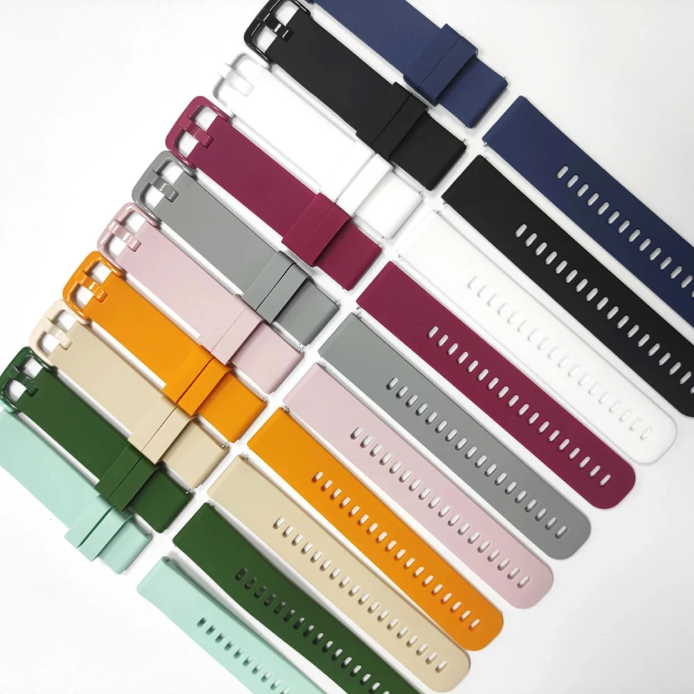 20mm 22mm Silicone Strap For COLMI i28 Ultra M42 V76 V68 P76 P86 P82 P81 C81 I31 Band Replace For TicWatch GTW GTX Soft Bracelet
