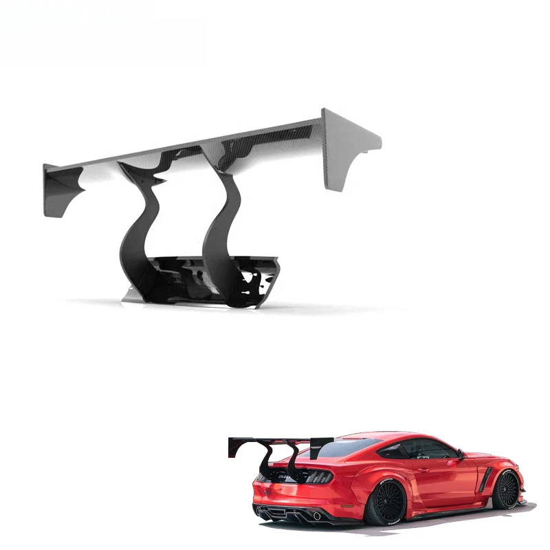 Durable Robot GT Style 3K Twill Carbon Rear Tail Wing Spoiler Kit for Sports Coupe 2015-2021 Off-Road 3