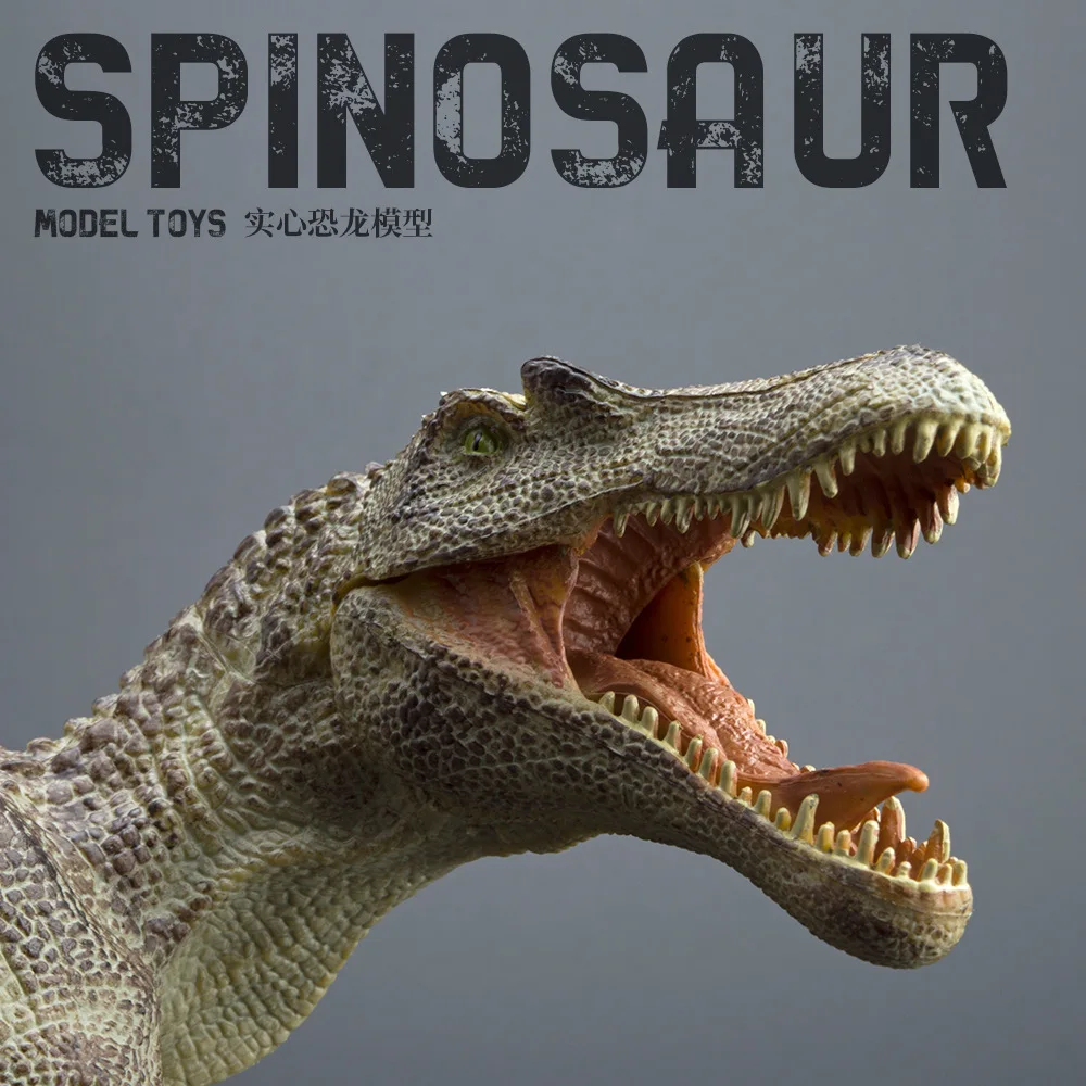 Spinosaurus Realistic Jurassic Dinosaur Model Solid Hard Rubber Simulation Toy For Adult Dinosaur Collectors Home Display Decor view 3