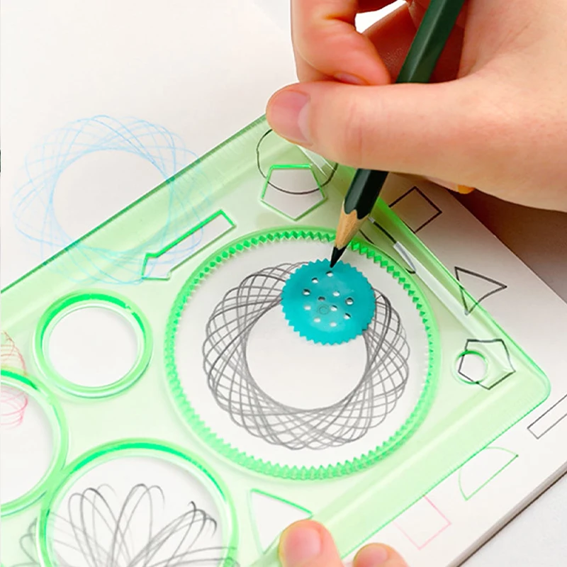 1pc Creative Painting Multifunctional Puzzle Body Tracer Geometry Ruler Student Drawing Tool Painting Ruler Learning Art Tool