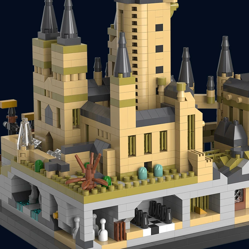 Nouveau château de sorcière Micro blocs de construction ensembles Harry Potter Architecture gothique bricolage modèle Kit pour enfants et adultes cadeaux 2700 + pièces