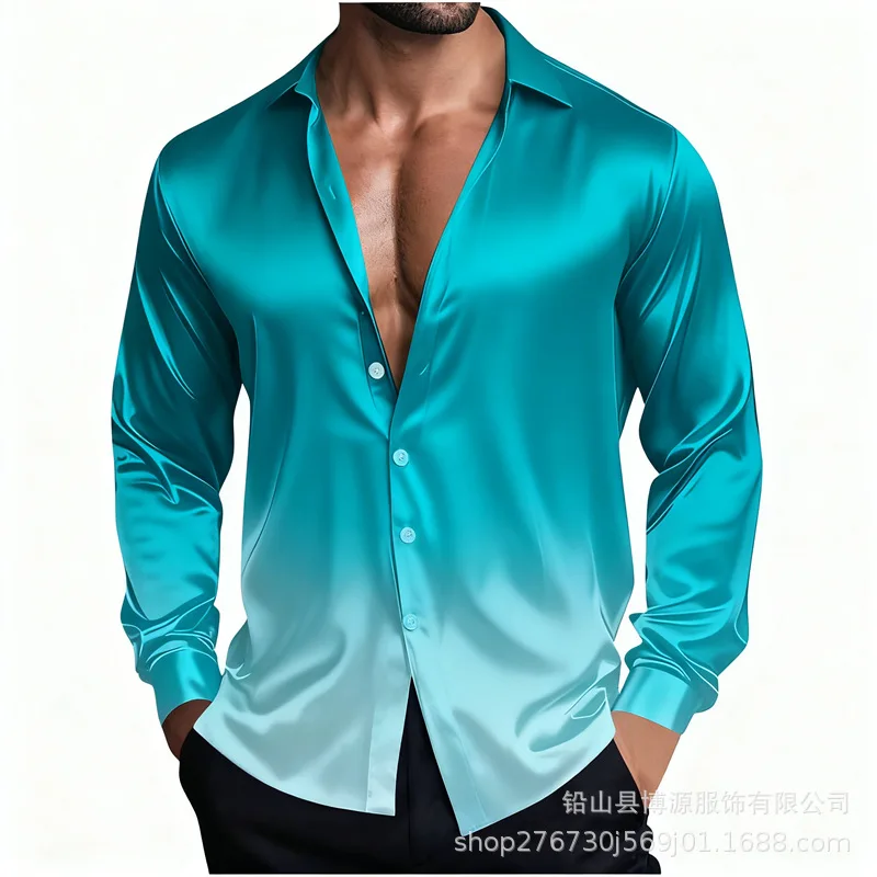 

New Mens Business Gentleman Long Sleeve Shirt Fashion Social Party Slim Fit Formal Dress Tops Male Clothing