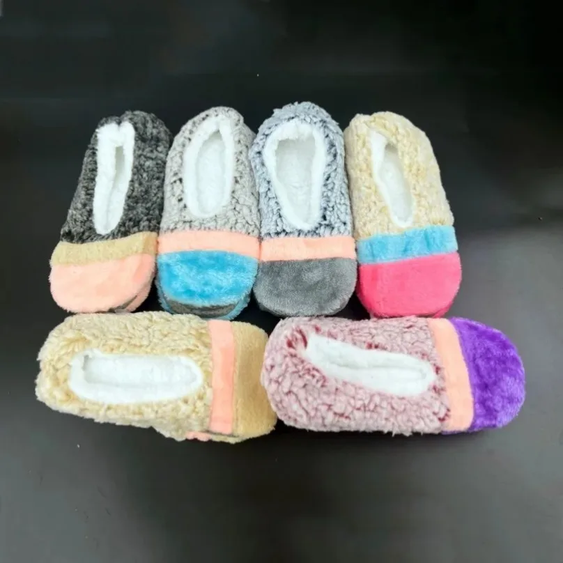 Fluffy Slipper Women Winter Warm House Fuzzy Fur Contton Plush Non Slip Grip Indoor Lazy Female Home Floor Shoe Room Furry