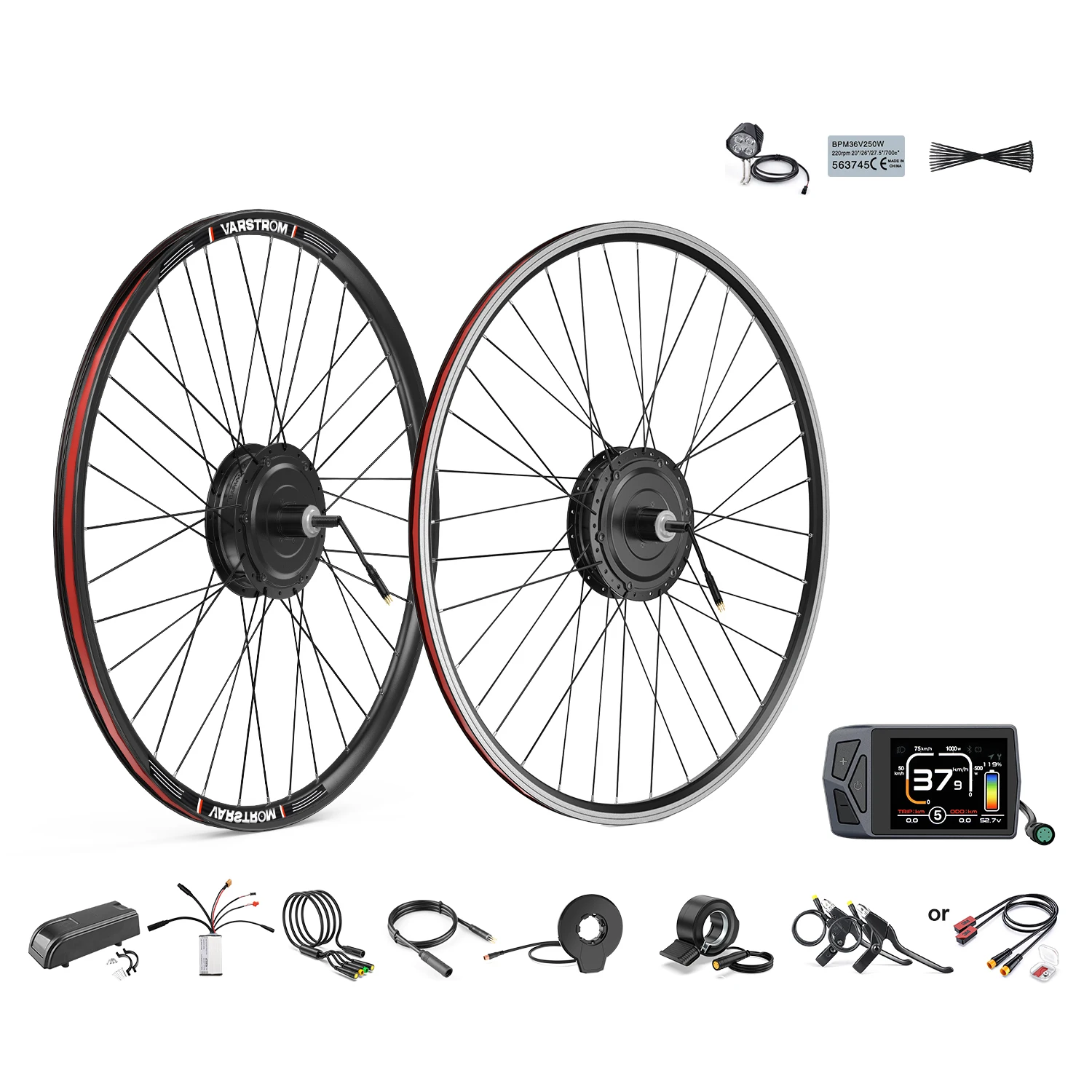 AliExpress BAFANG G020 750W Rear Hub Motor V-Brake Electric Bicycle 48V 500W Front Wheel Electric Bike w/ display UART Protocol eBike Engine Conversion Kit