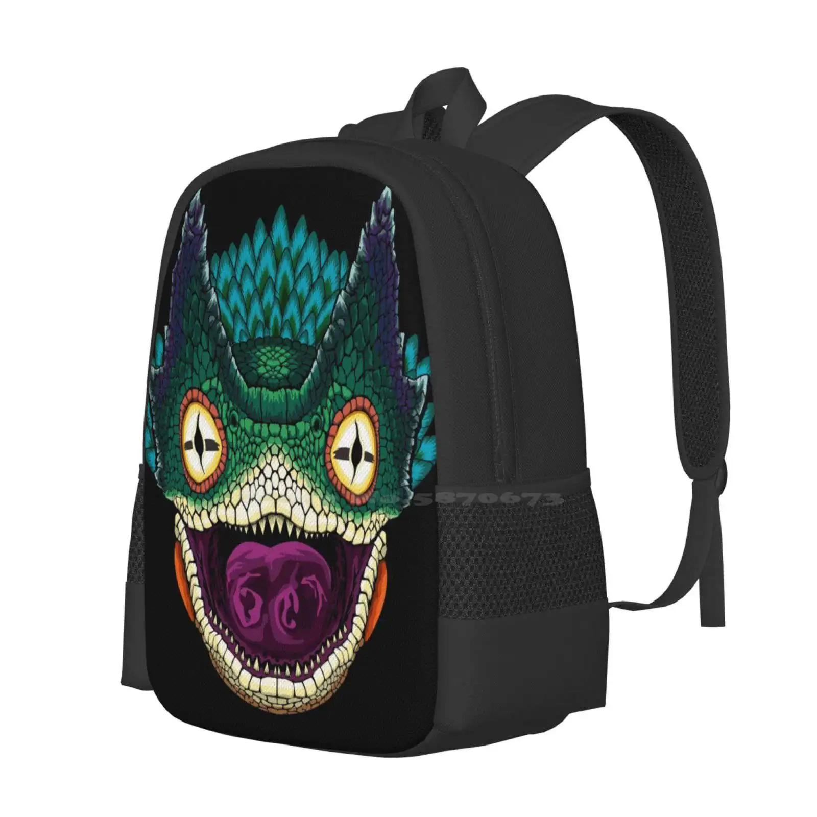 Pukei-Pukei Head Hot Sale Schoolbag Backpack Fashion Bags Mhw Mh World Anjanath Barroth Bazelgeuse Deviljho Black Dodogama