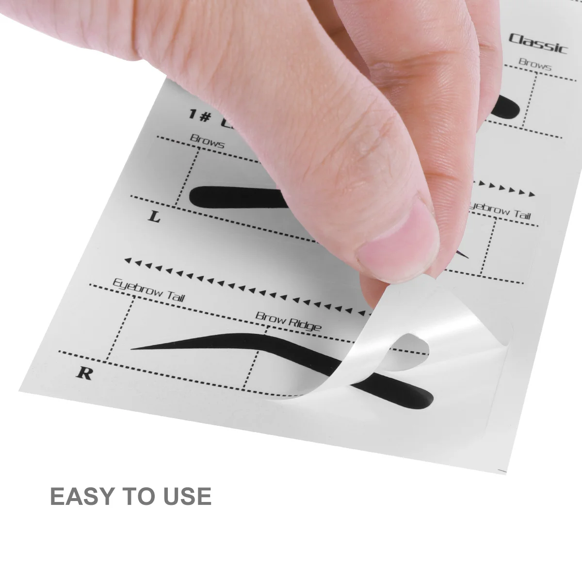 

10Pcs Professional Eyebrow Template Shaping Tools with Non-Slip Adhesive Perfect for Symmetrical Brows Quick DIY Beauty Solution