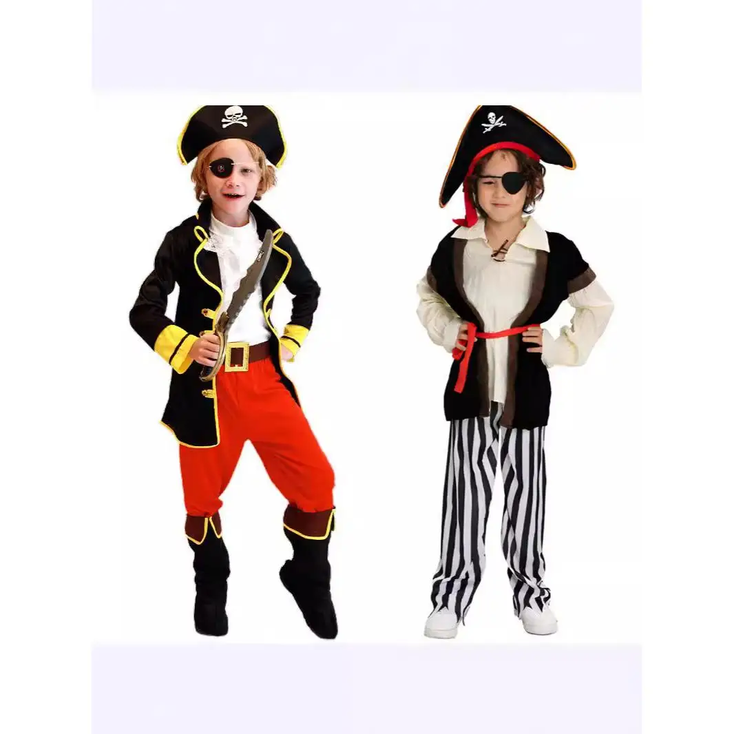 

Карибский пират Ja Sparrow, костюм на Хэллоуин, детский пиратский наряд, простой в использовании качественный материал, одежда для выступлений на сцене