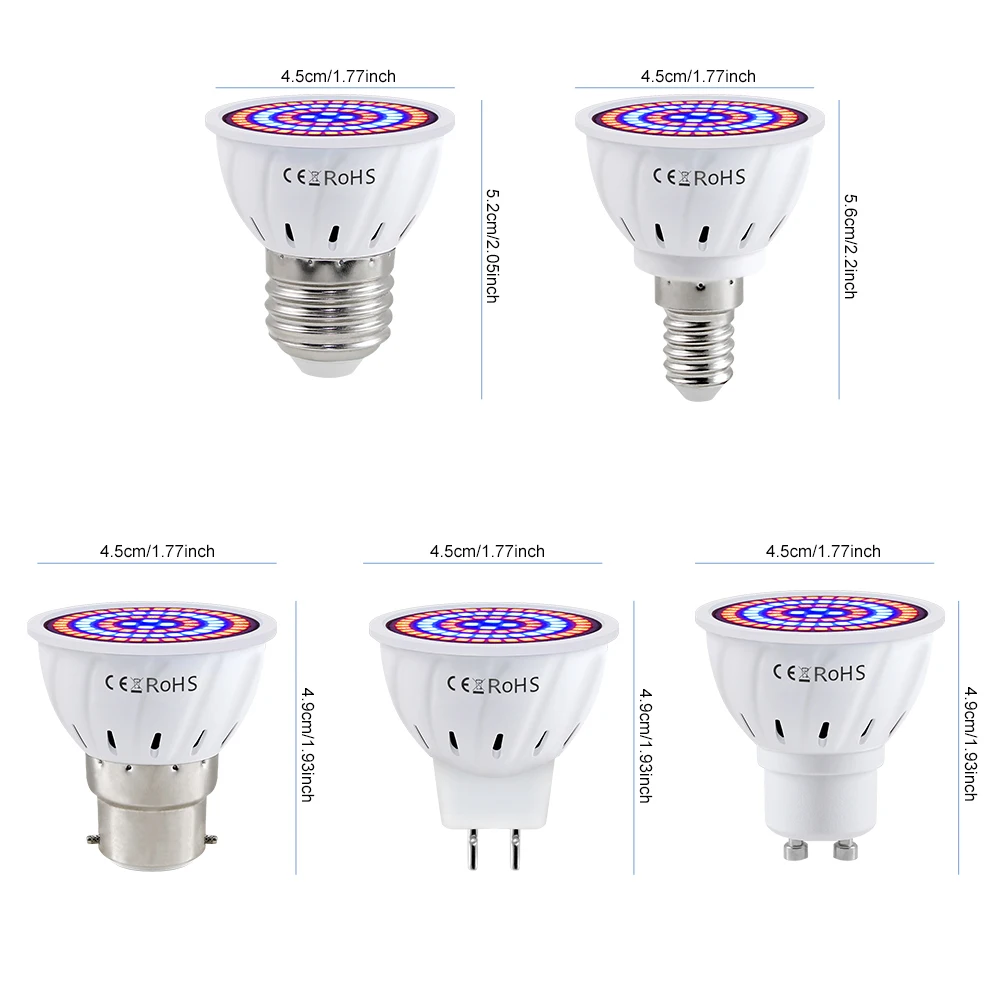 9 واط E27 LED تنمو ضوء E14 220 فولت النباتات ملء مصباح GU10 الأضواء MR16 داخلي زهرة بوعاء الخضار تنمو صندوق زراعة الإضاءة #6