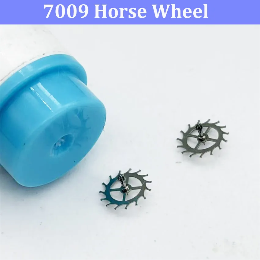 2PCS 7009 Mechanical Movement Watch Escape Wheel Horse Wheel Lotus Wheel Watchmaking Accessory for Watch Repair