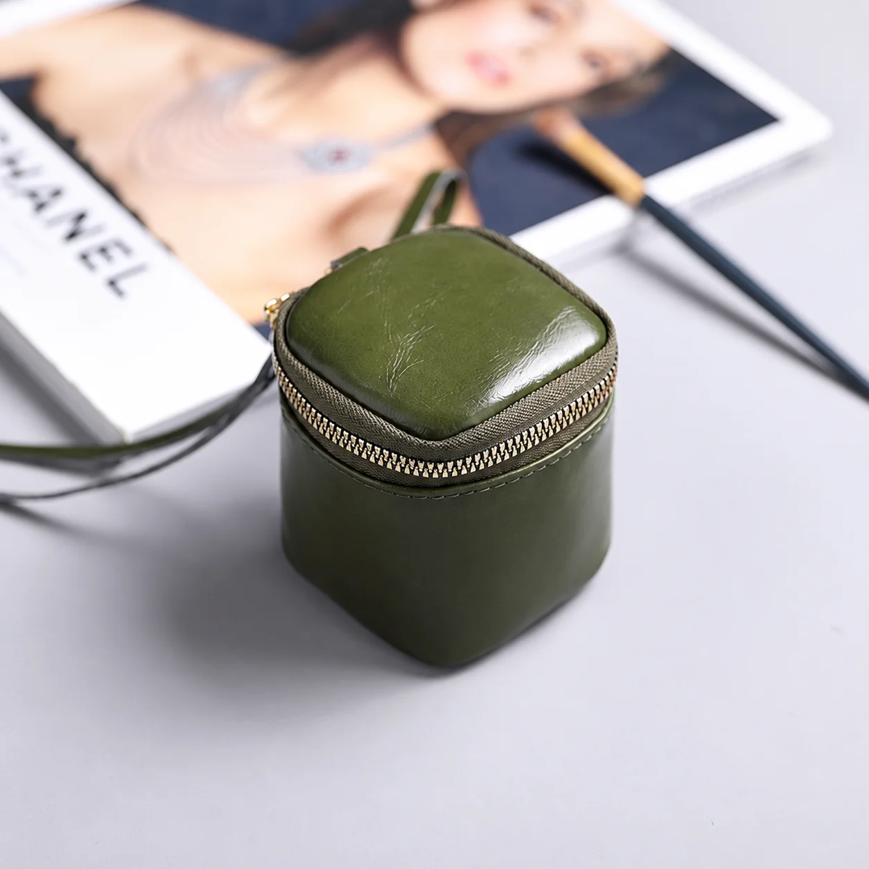 Earphones Storage Pouch Soft Texture Small Wristlet Pouch Key Storage Pouch Portable Mini Coin Purse For Working Earphones