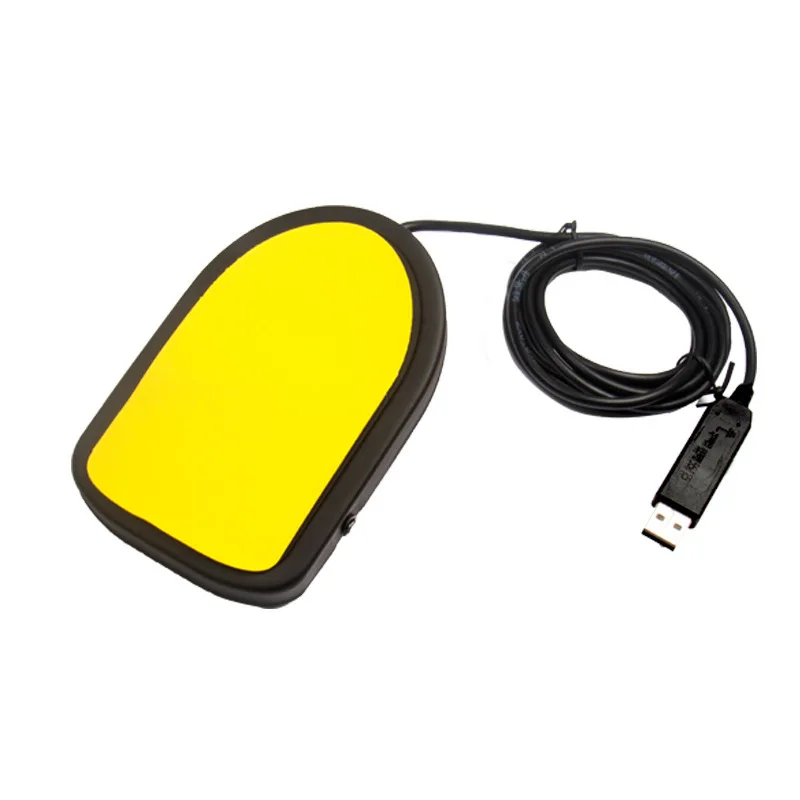 USB Foot Pedal for Gaming Transcription Sewing Machines Industrial Equipment Mechanical Metal Single Pedal with Macro Keyboard