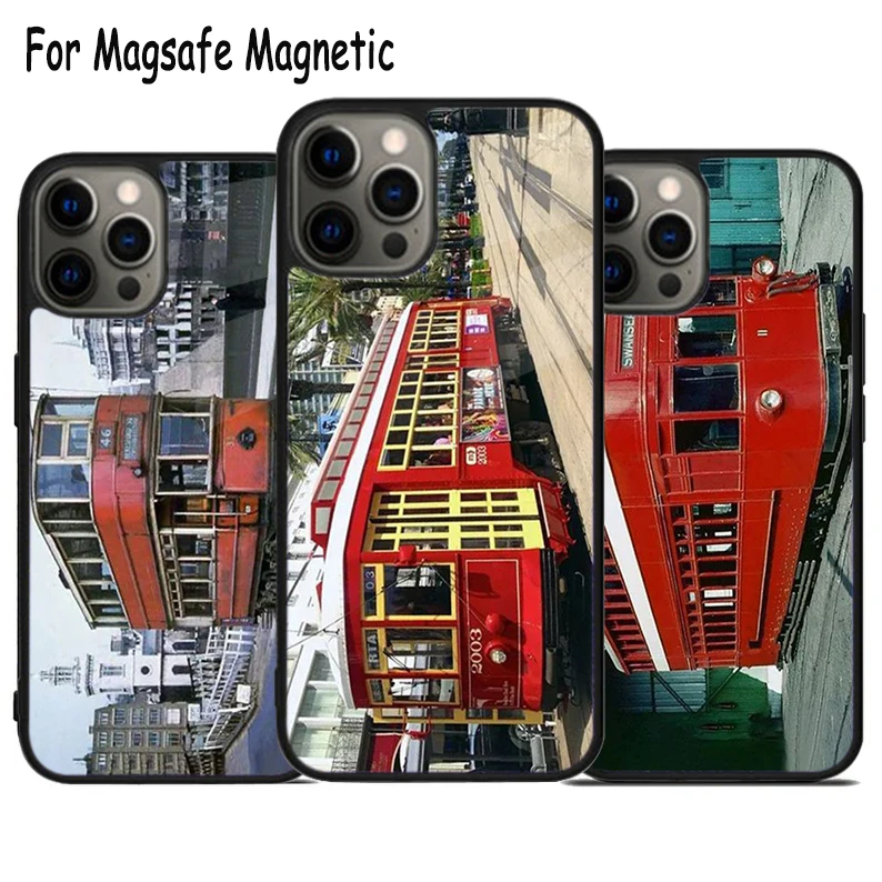 Various World Trams Transport Wireless Charge Magsafe Phone Case For iPhone 15 16 14 13 11 12 Pro Max Plus Magnetic Bumper Cover