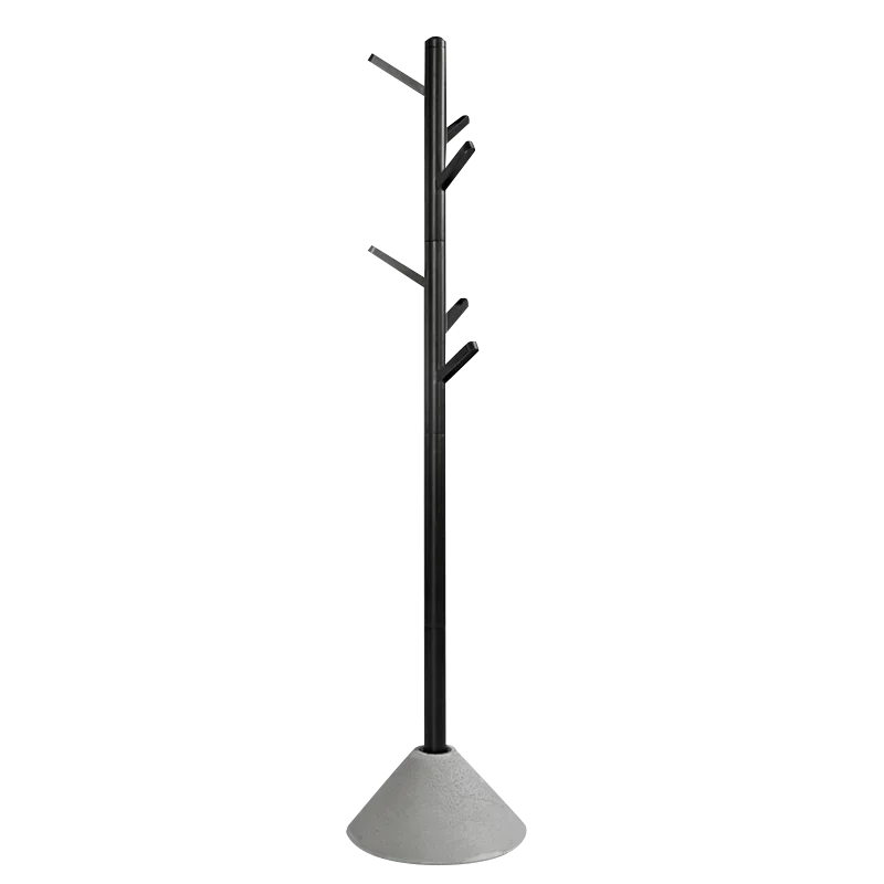 New Design Tree Shaped  Metal Coat Rack Industrial Style Floor Cement Base Hat Hanger Hanging Stand Coat Rack