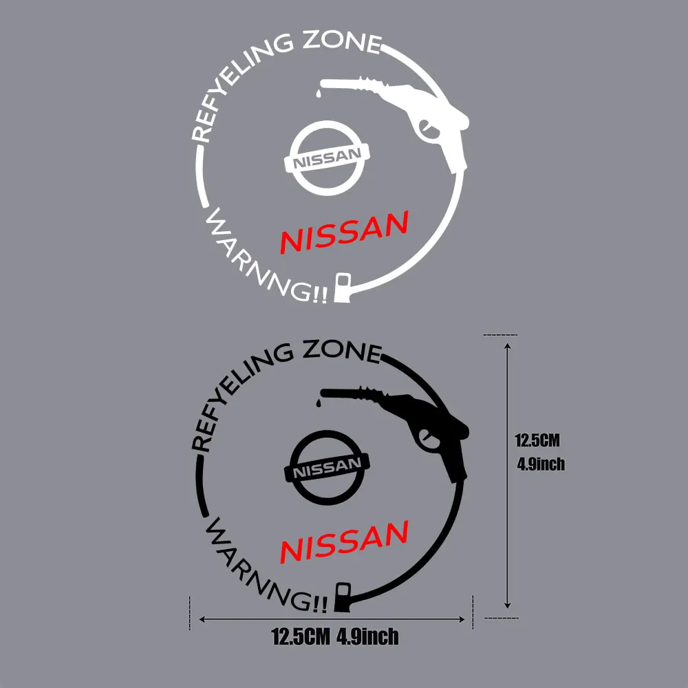 1Pcs Car Fuel Tank Cap Applique Waterproof Sticker Decal Auto Accessories For Nissan X-trail Qashqai Note Juke Patrol Micra Leaf