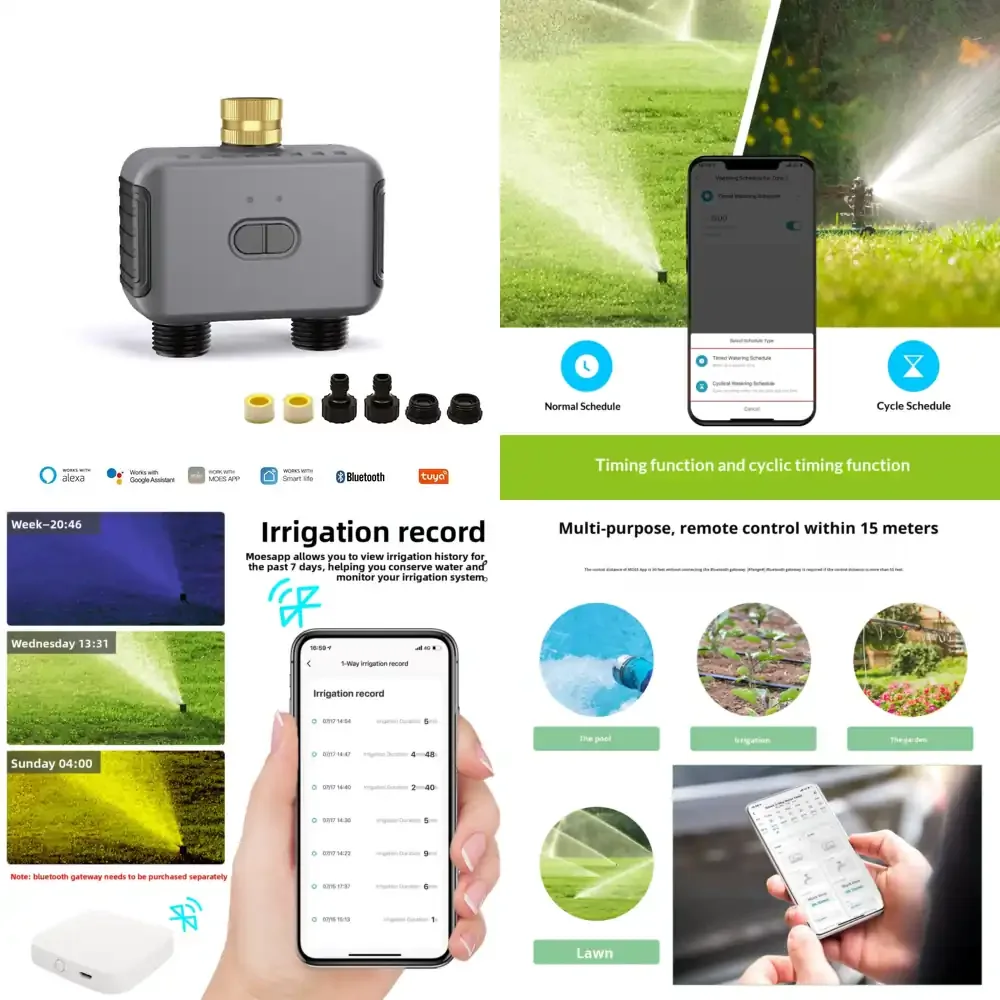 Qwinn 2026-Smart Home Garden 2-way Irrigation Valve App Remote Sprinkler Dual Output Irrigation Valve Timer