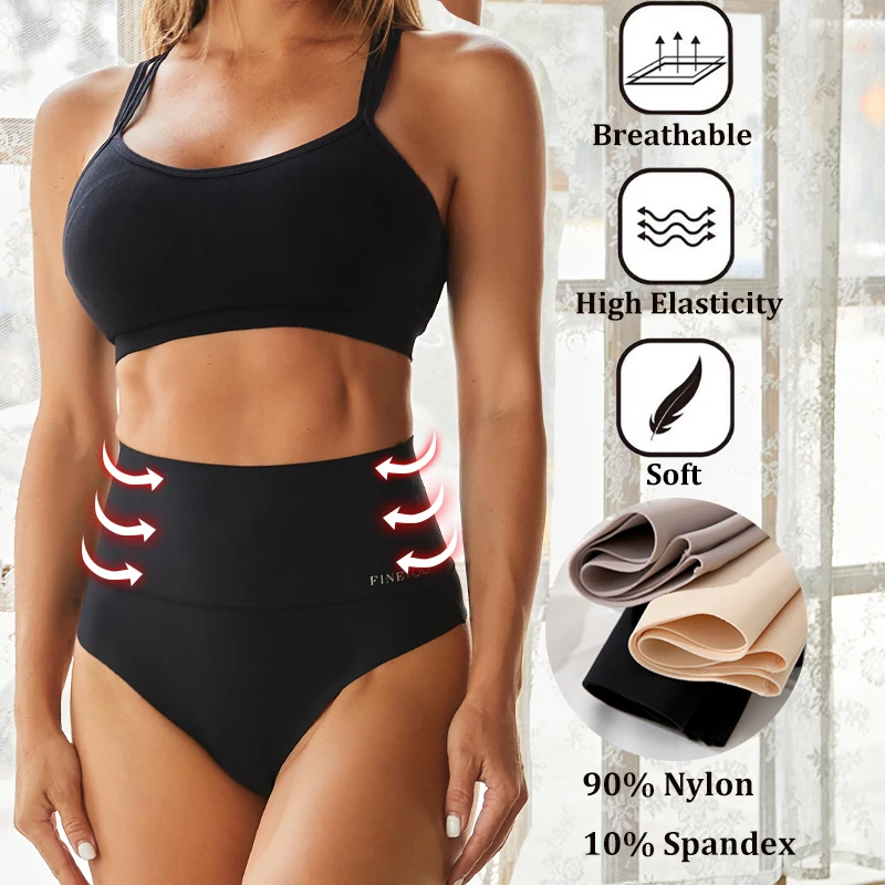 3PCS/Set Seamless High Waist Women Thongs G-String Hip Lift Body Elastic Shaping Underwear Breathable Female Panties Plus Size