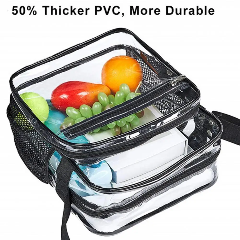 Transparent PVC Shoulder Bag Large Capacity Adjustable Strap Storage Portable Crossbody Pouch Waterproof Outdoor Handbag bolsos