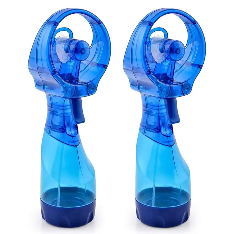 

EYFL-2 Pack Deluxe Handheld Battery Powered Water Misting Fan Of Cold Water And A Powerful Fan