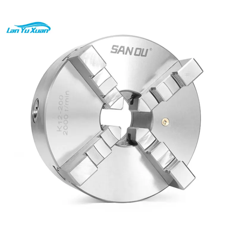 

Four-Jaw Self-Centering Chuck 4'' Lathe K12 Series SANOU Brand Rolling 80-200mm For Small Lathes With Hardened Steel