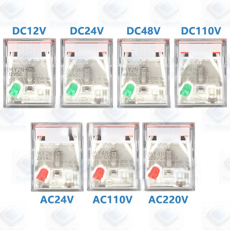 Original 10Pieces of MY2IN-GS-R, D2-GS-R, MY2N-GS-R, CR-GS-R, D2-GS-R Small Power Relays