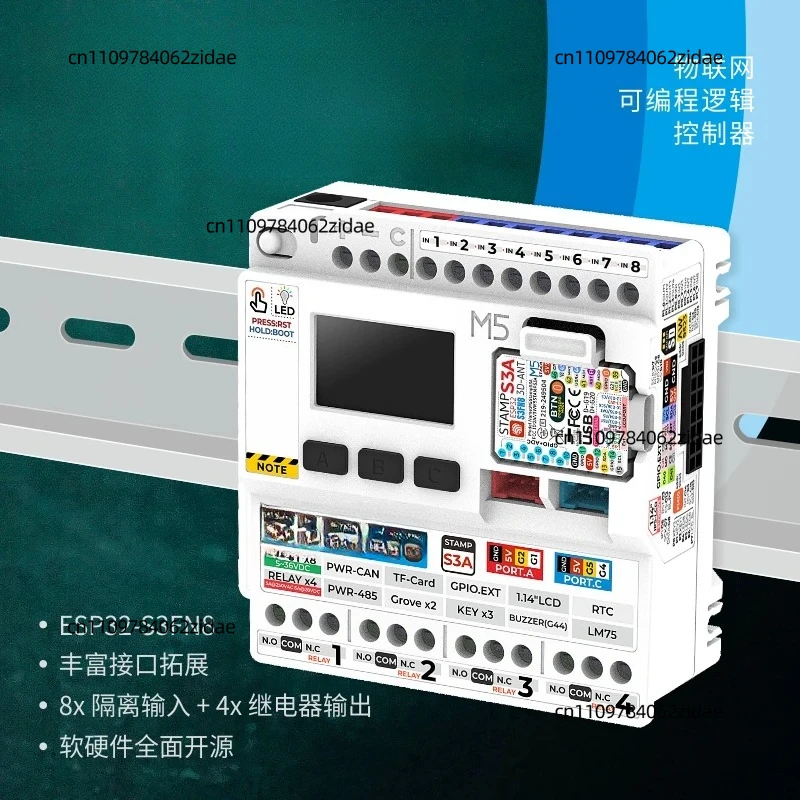 For M5Stack StamPLC IoT Programmable Logic Controller ESP32S3 Industrial Board Cloud Data Monitoring