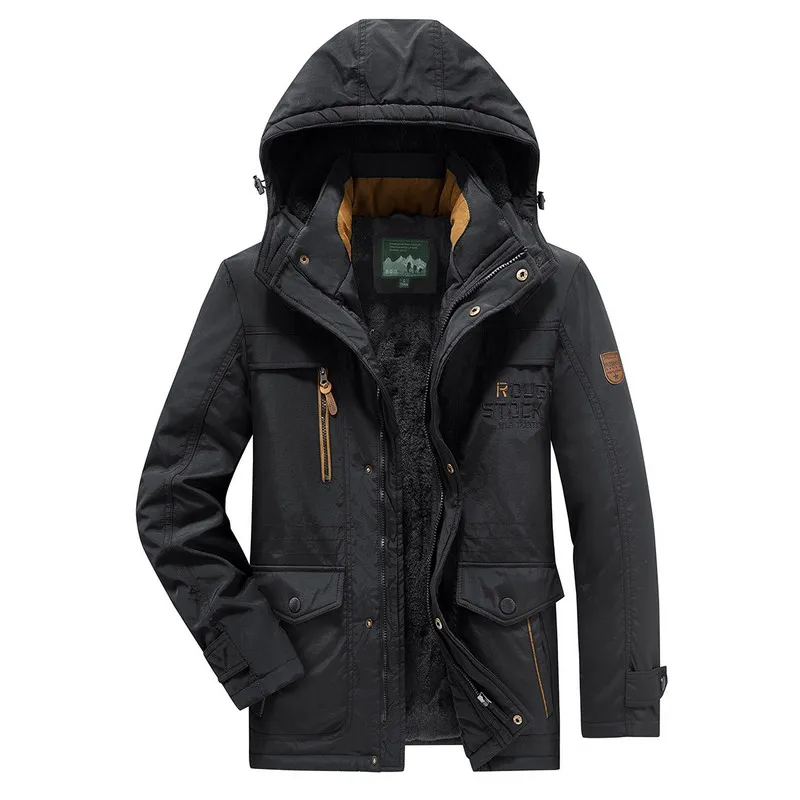 Herren Winter jacke neue Fleece dicke warme wind dichte Parkas männliche abnehmbare Kapuzen mantel lässige Outdoor-Militär Wander kleidung