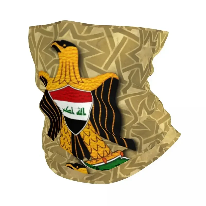 Iraq Eagle Flag Bandana Winter Neck Warmer Women Windproof Wrap Face Scarf for Hiking Gaiter Headband