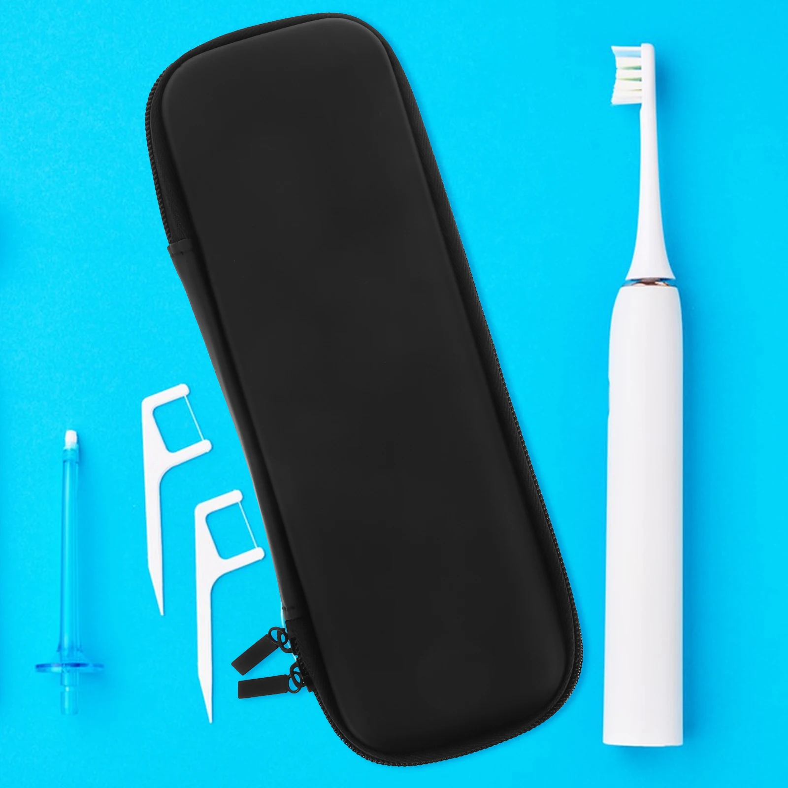 علبة فرشاة الأسنان الكهربائية ذات الغلاف الصلب وحامل السفر إيفا مع جيب شبكي لتخزين معجون الأسنان وحماية محمولة للمنزل و