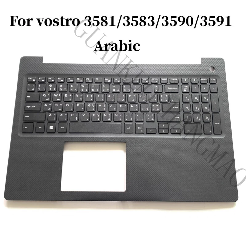 HJY...Arabic Palmrest Cover Keyboard 086HKP for Dell Vostro 3581 3583 3590 3591