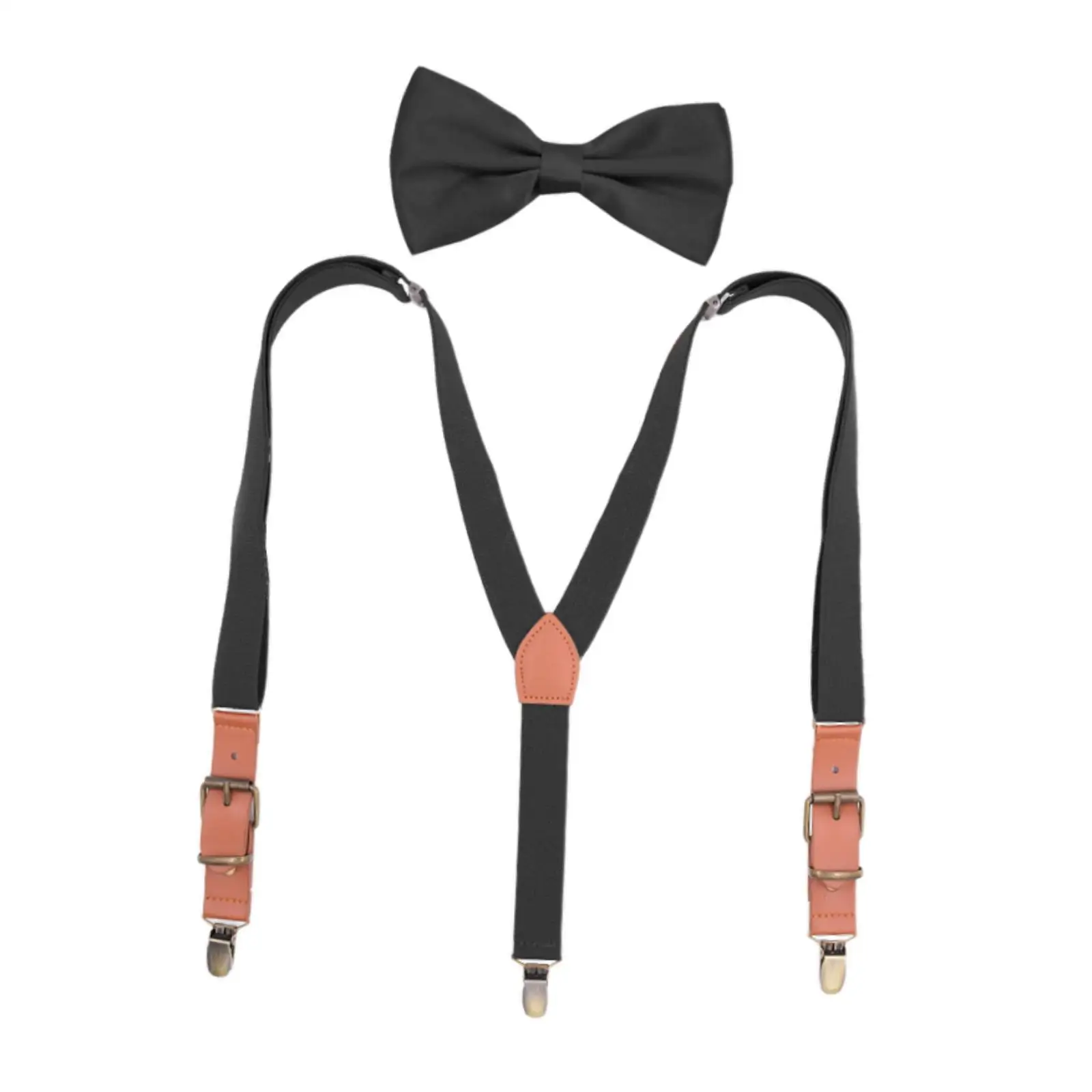 Kids Suspenders Supplies Fashion Trousers Braces Elastic Suspenders 3 Clips for Party Formal Events Wedding Performances Costume