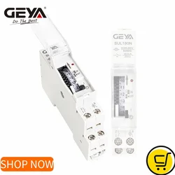 GEYA SUL180N 15 Minutes Mechanical Timer Switch 220V Programmable Din Rail Timer Switch 16A 85~250VAC with Battery