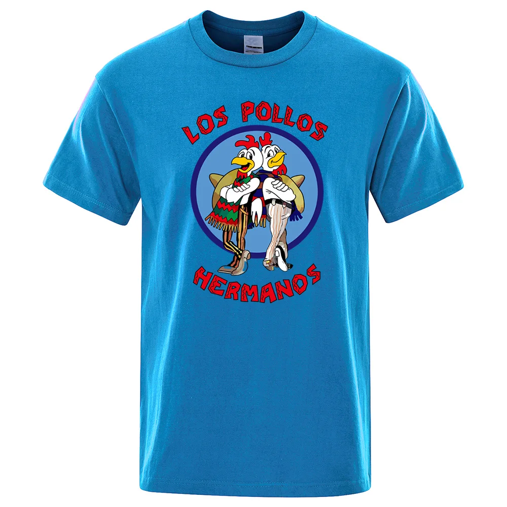 Los pollos hermanos lustig bedrucktes T-Shirt Männer Mode lässig kurze Ärmel Sommer Baumwolle atmungsaktiv T-Shirt Huhn Brüder T-Shirt – Detail 5