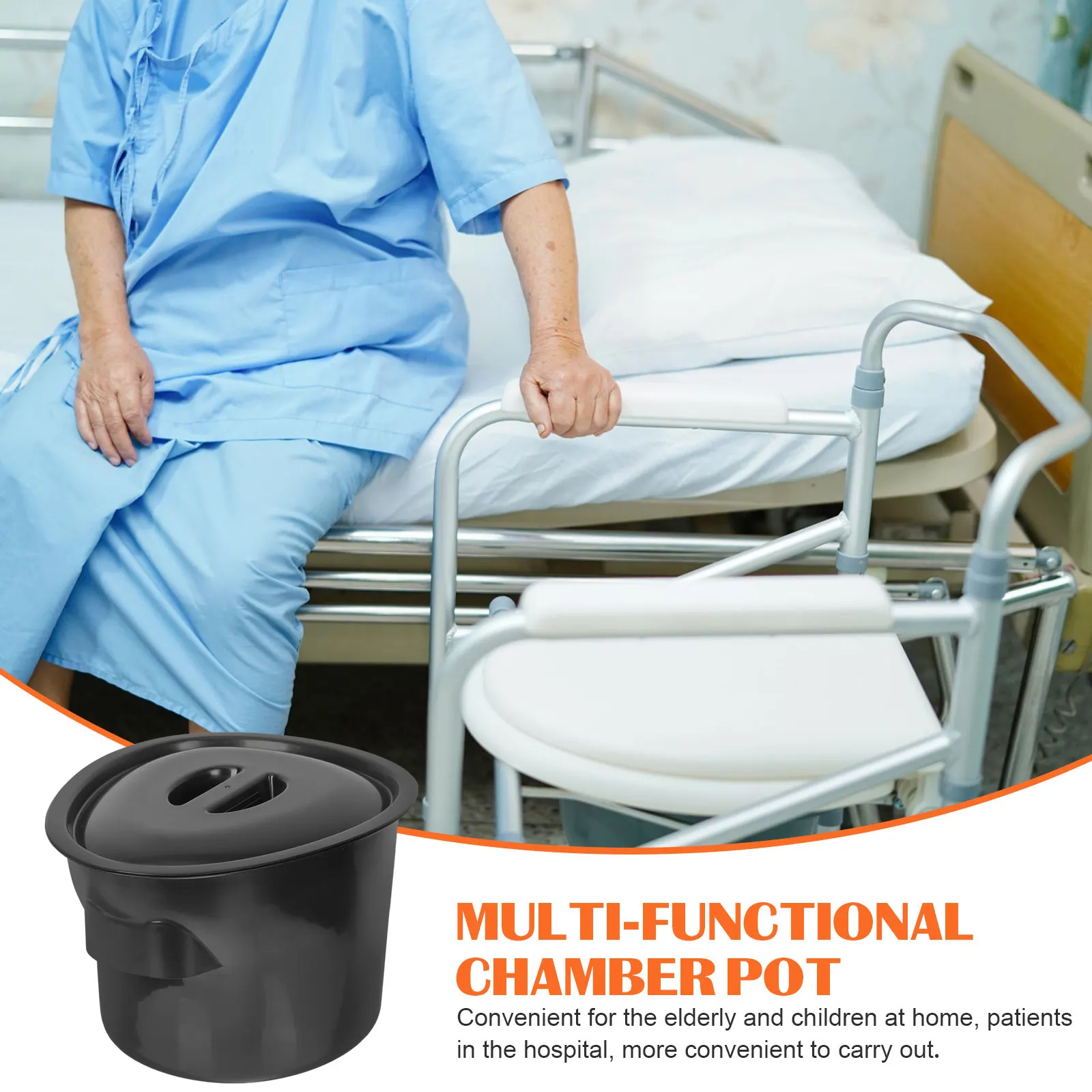 

Пластиковый портативный судно-писсуар с крышкой, 5 л, для пожилых людей, детей и пациентов, для домашнего использования