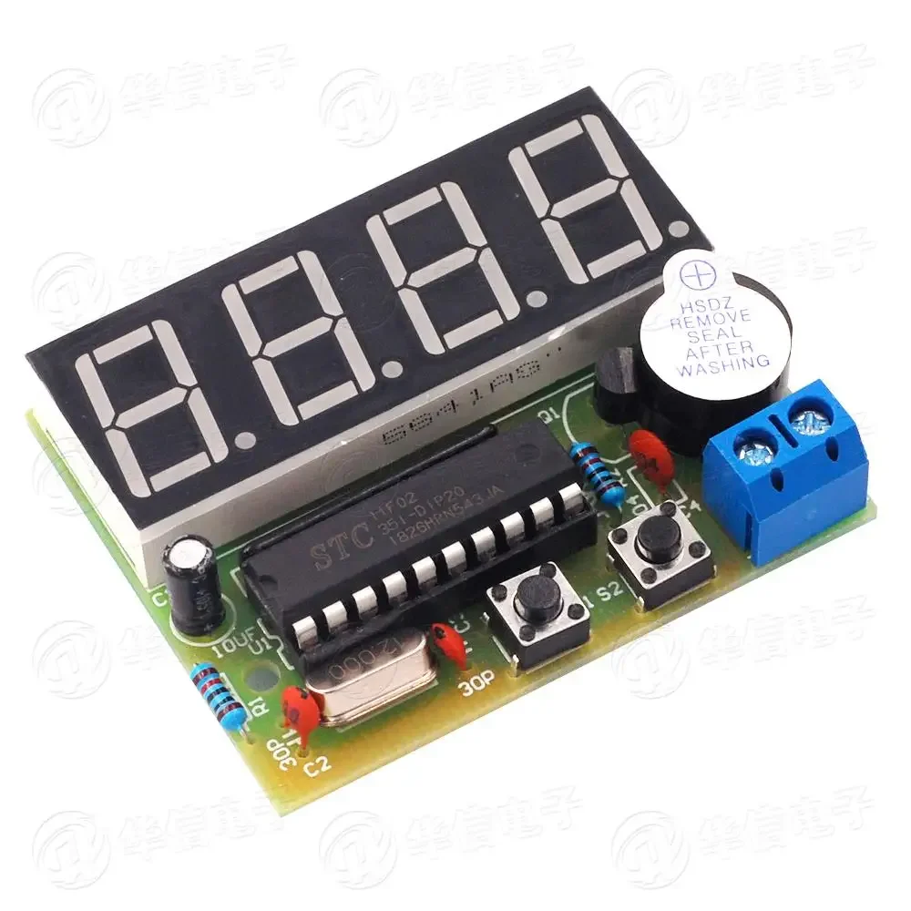 4/6-Digit Rotating Digital DIY Clock Kits with Acrylic Shell 51 DIY Alarm Clock Soldering Practice Kit for Learning Electronics