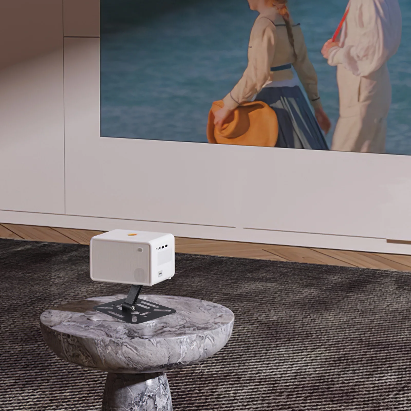 

Projector Stand Lightweight Foldable Desktop Bracket With Multi-Angle Adjustment For Portable Projector Mount, Compatible With