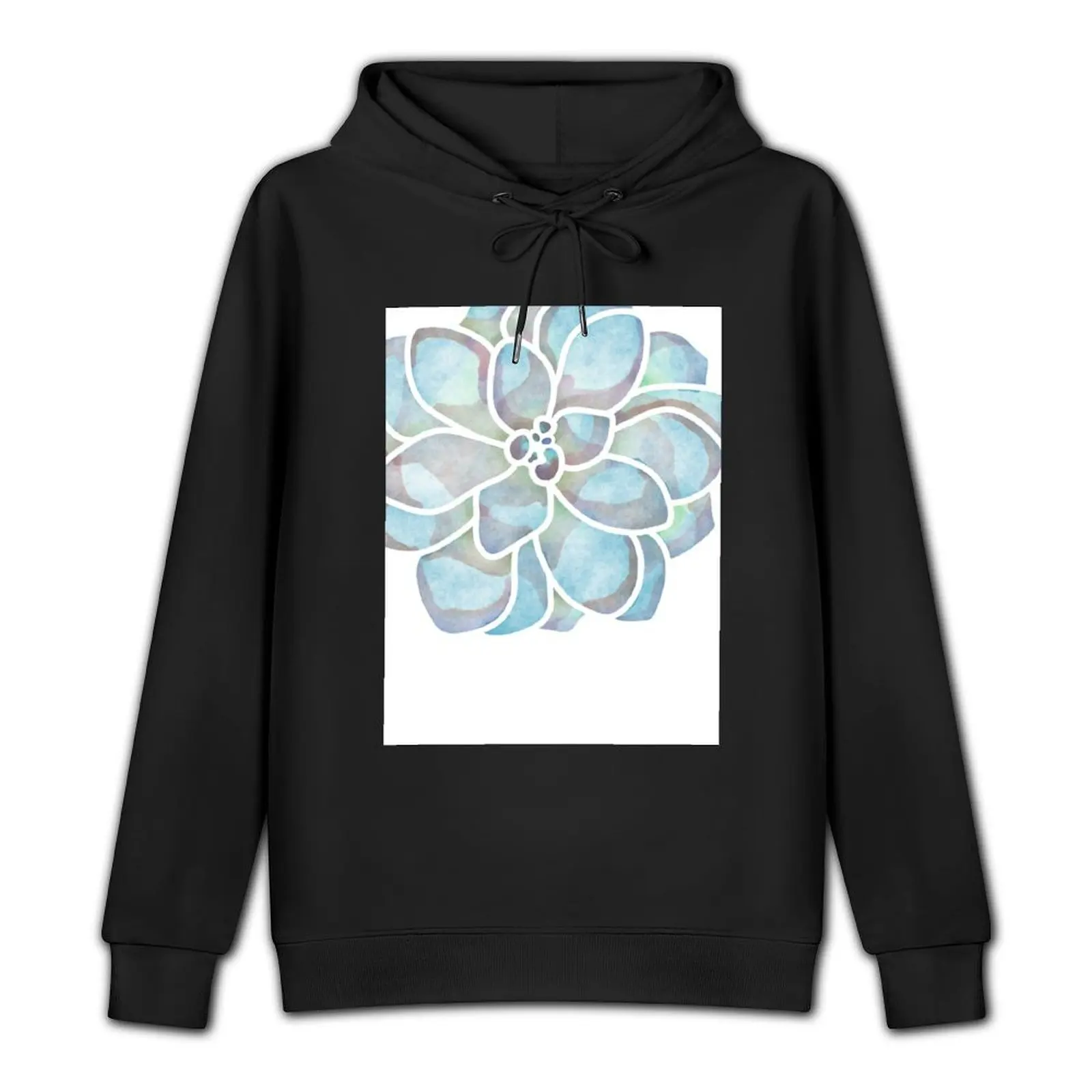 Watercolor Succulent Pullover Hoodie fashion men men's hoodies