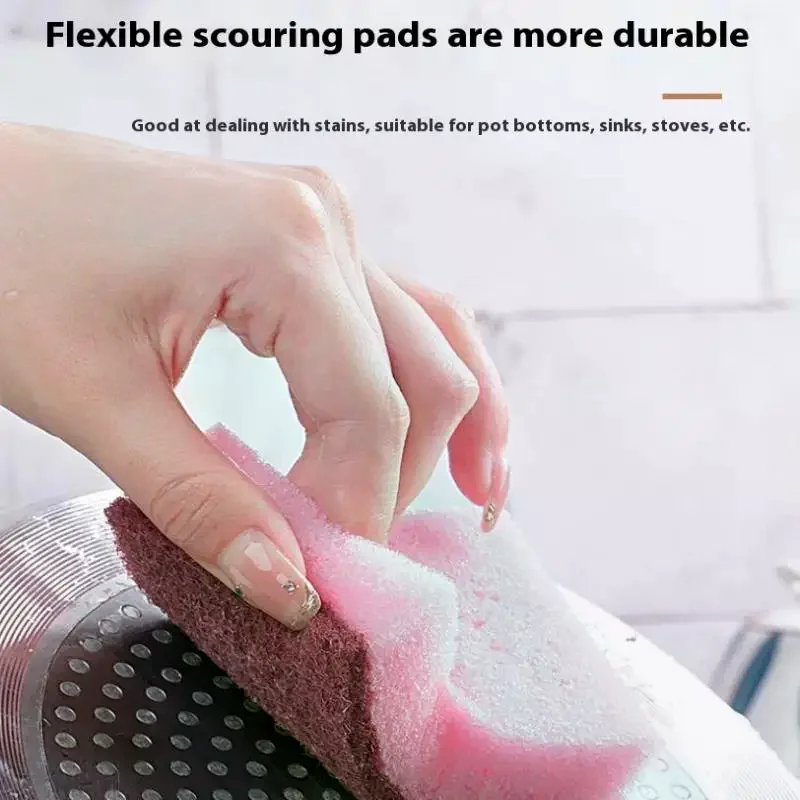 5 قطعة/10 قطعة المطبخ إزالة البقع الإسفنج نظيفة القطن غسل الصحون الإسفنج مناديل أواني تنظيف الحمام عالية الكثافة الإسفنج