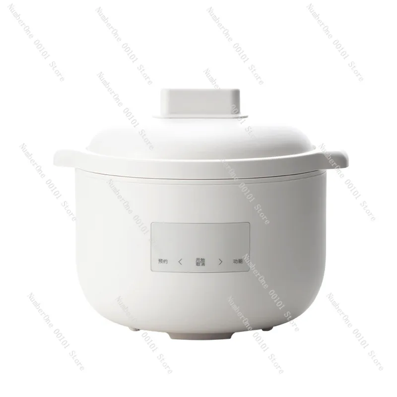 Ceramic Double-Boiler Electric Slow Cooker Baby Food Stew Pot Auto Timer Keep Warm for Congee Soup Bird Nest Multifunctional