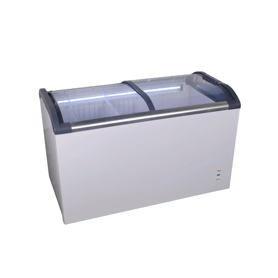 

#For 230L ice cream display counter frozen meat glass door store showcase freezer for supermarket DDH-300W4