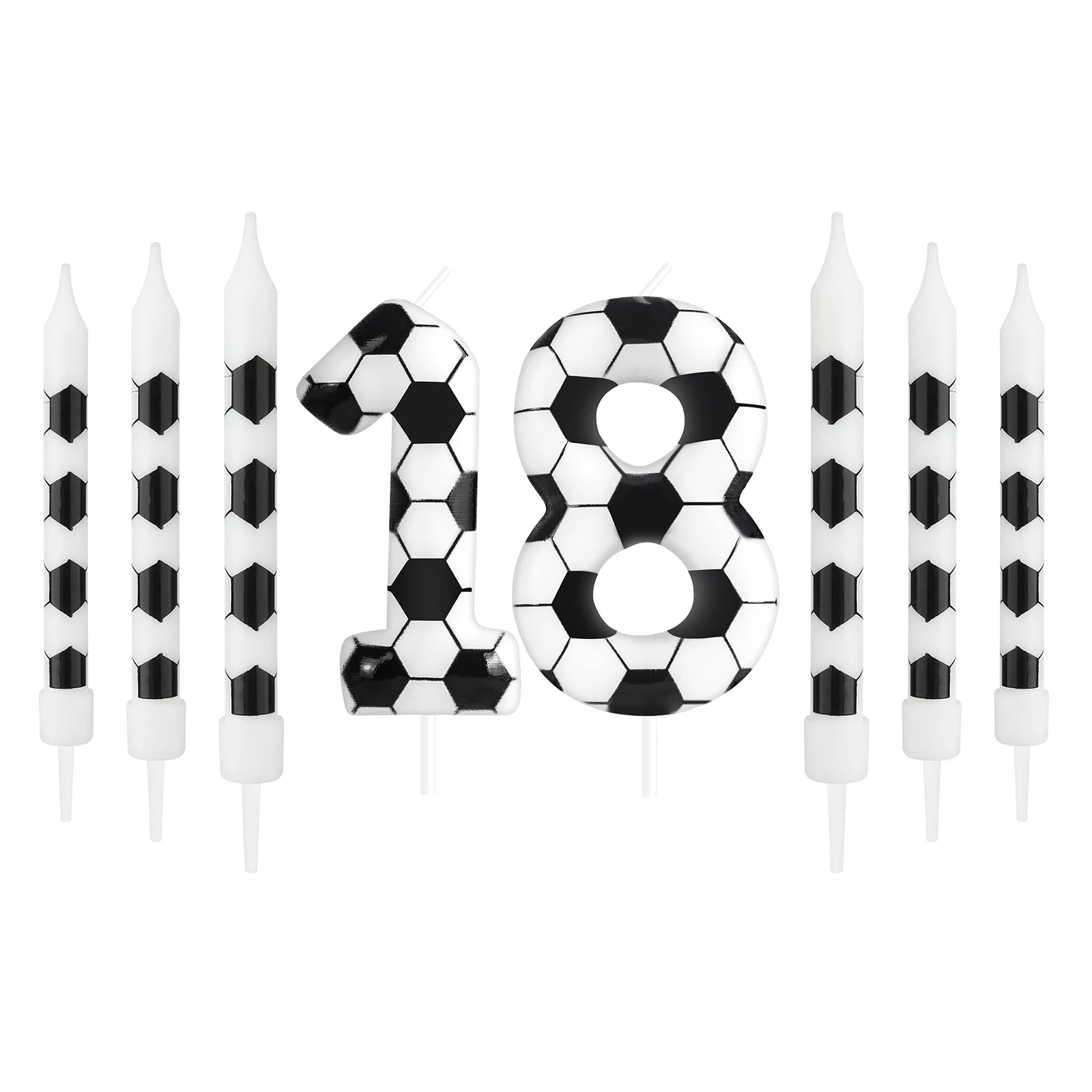 7 Stück Geburtstagskerzen, Fußball-Sport-Thema, Partydekoration, Geburtstagskuchenkerzen für Jungen, Mädchen, Kinder, Partyzubehör – Detail 25