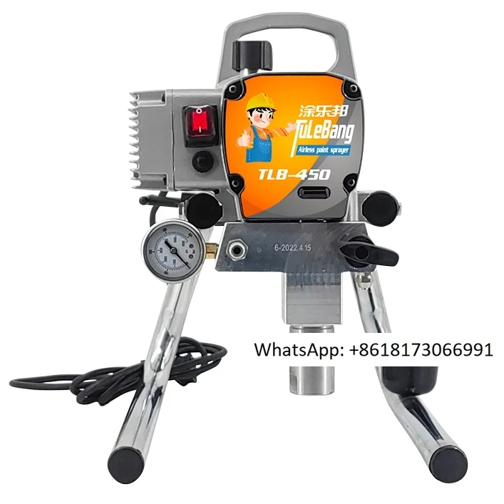 Electric high-pressure airless spraying machine 450 household wall atomization 1000W power 220-250V 50-60Hz