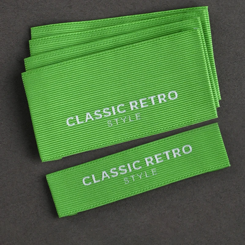 Custom Fabric Labels Polyester Woven Tags Clothing Accessories Logo Design Your Own Sew on Labels for Bags Hats Wholesale