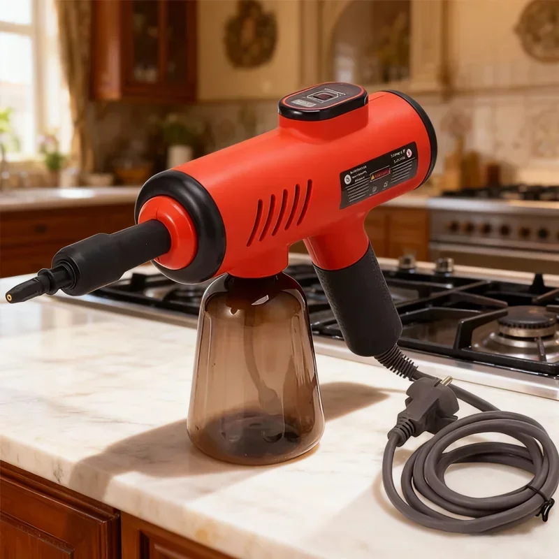 Portable Digital Display Steam Cleaner Handheld High Temp High Pressure Electric Steamer for Kitchen Bathroom Household Deep