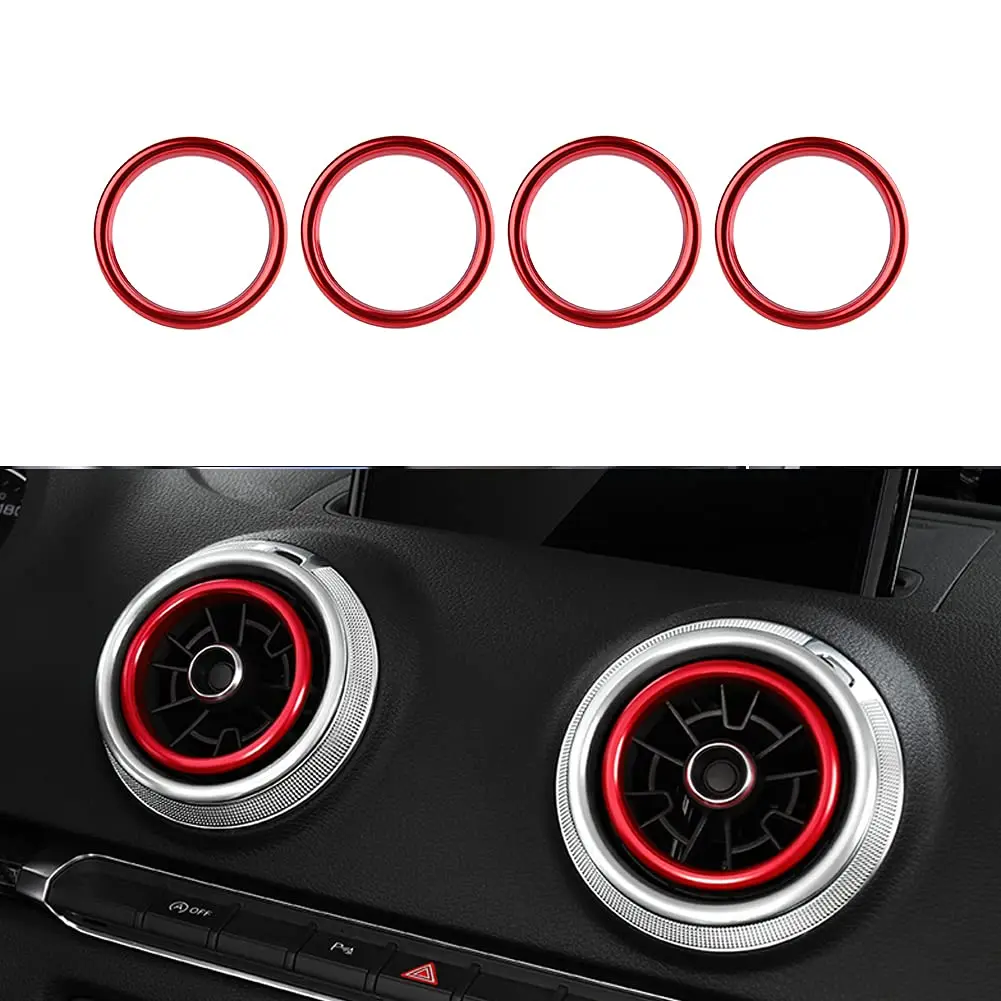 Car Air Center Console Outlet Trim Inner Ring Cover For Audi A3 8V S3 2014-2019 Sportback Sedan Interior Accessories Car Styling