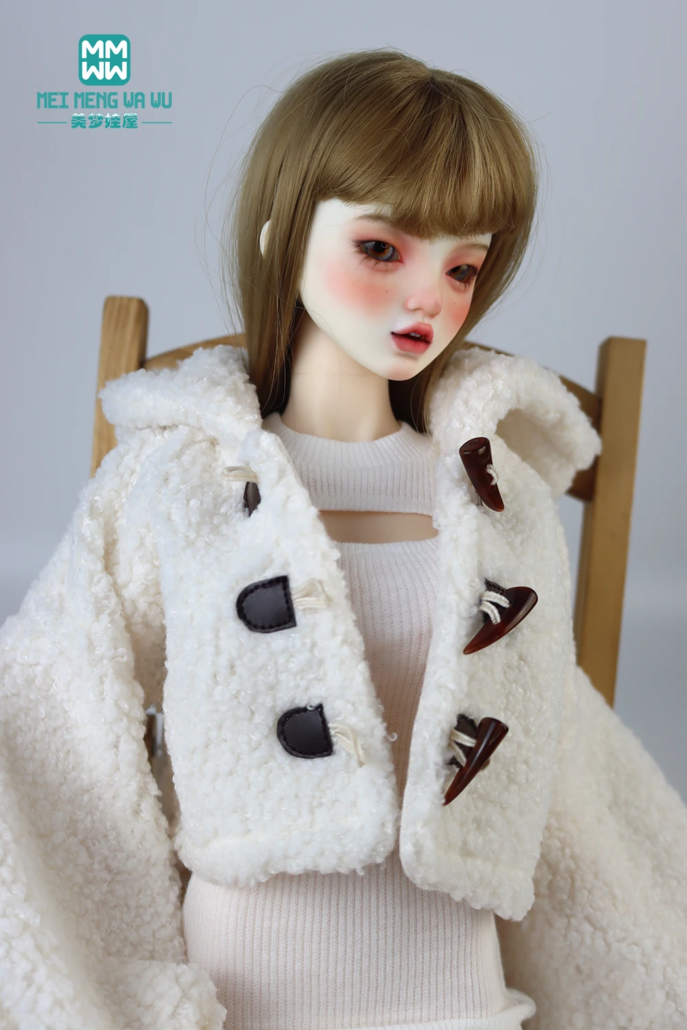 

58-60cm 1/3 BJD doll clothes Toy Ball Joint Doll DD SD13 SD10 Doll Accessories Fashion plush hooded jacket